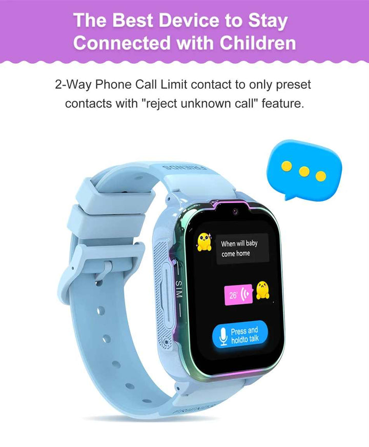 2024 4G Kids Smart Watch GPS History Location HD Video Call Camera SOS Waterproof  Smart Watch