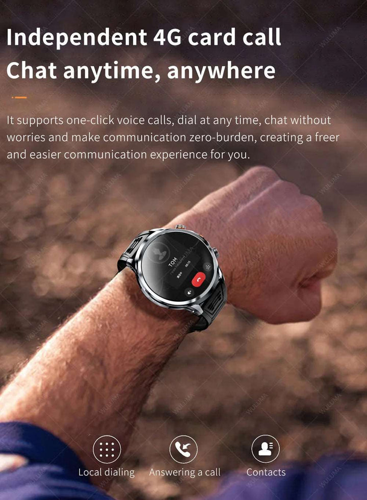 1.95-inch 3D 4G Network Smart Watch SIM Card Google Play Download APP Camera GPS WIFI NFC Call Android Men Women Smartwatch