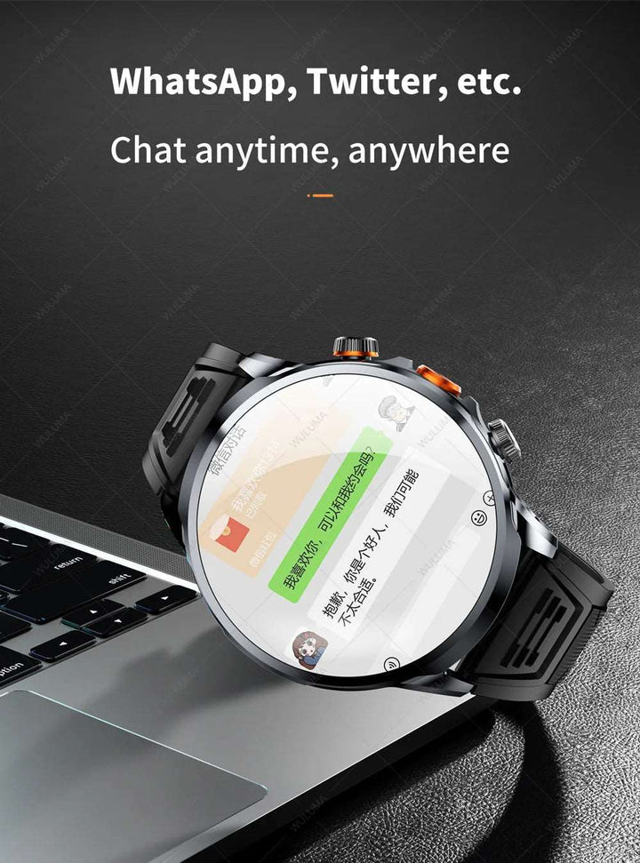 1.95-inch 3D 4G Network Smart Watch SIM Card Google Play Download APP Camera GPS WIFI NFC Call Android Men Women Smartwatch