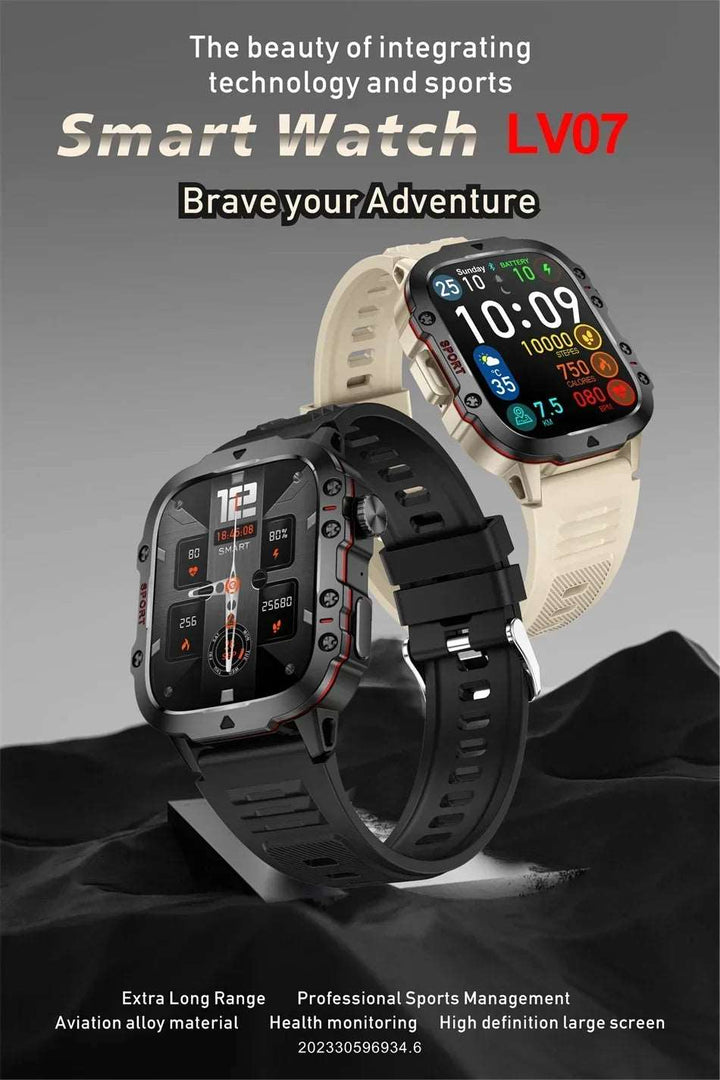 Fashion Smart Watch 1.96" Screen 420 MAh Bluetooth Call Voice Assistant Watch Sports Fitness 3TAM Waterproof Smartwatch For Men