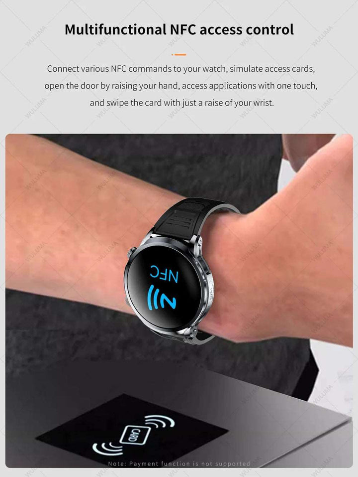 1.95-inch 3D 4G Network Smart Watch SIM Card Google Play Download APP Camera GPS WIFI NFC Call Android Men Women Smartwatch