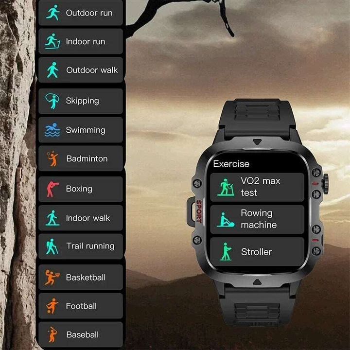 Fashion Smart Watch 1.96" Screen 420 MAh Bluetooth Call Voice Assistant Watch Sports Fitness 3TAM Waterproof Smartwatch For Men