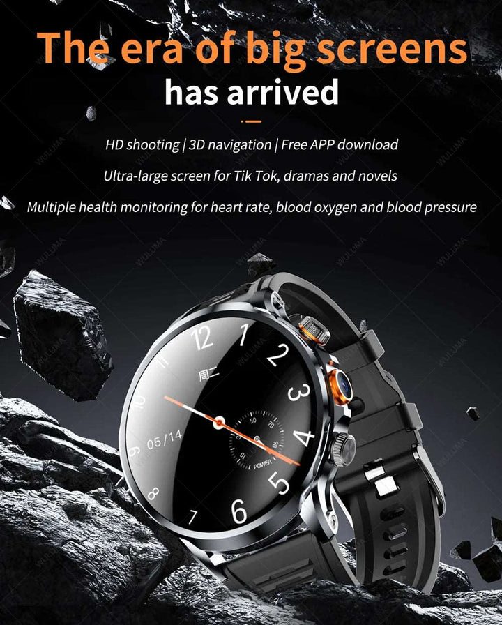 1.95-inch 3D 4G Network Smart Watch SIM Card Google Play Download APP Camera GPS WIFI NFC Call Android Men Women Smartwatch