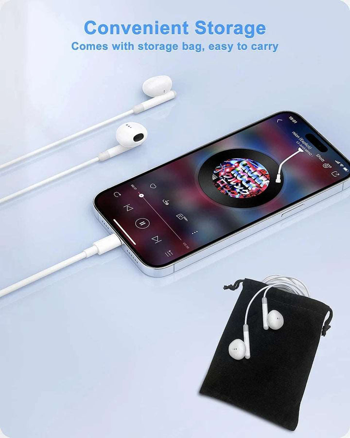 For Apple Headphones For iPhone 14 Wired Bluetooth Earphones 13 12 11 Pro Max SE X 7 8 Plus 3.5mm In-Ear Stereo Earbuds