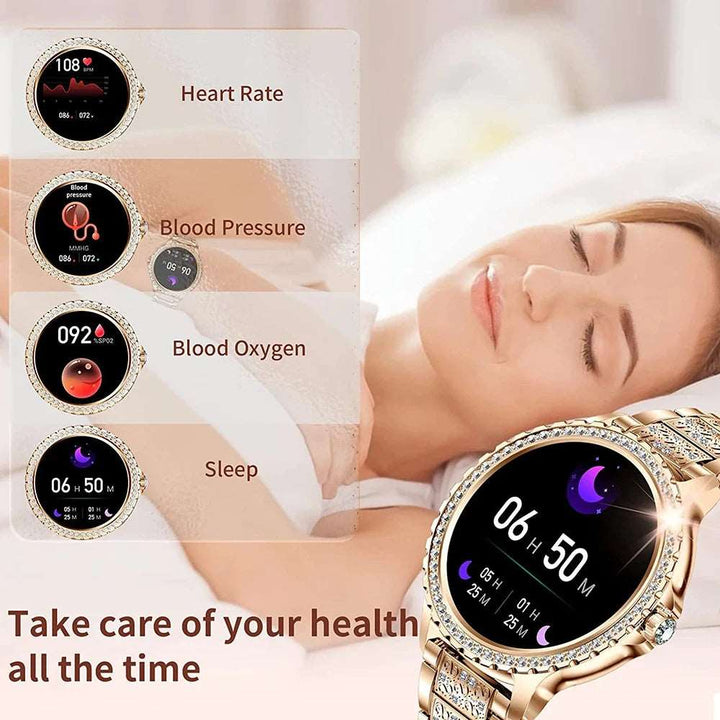 Women Smart Watch Heart Rate Voice Call  Android IOS