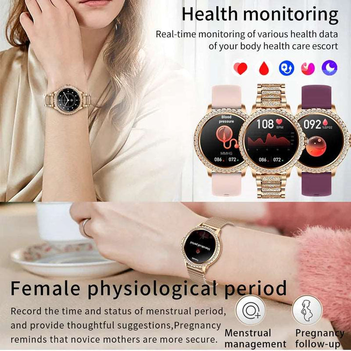 Women Smart Watch Heart Rate Voice Call  Android IOS