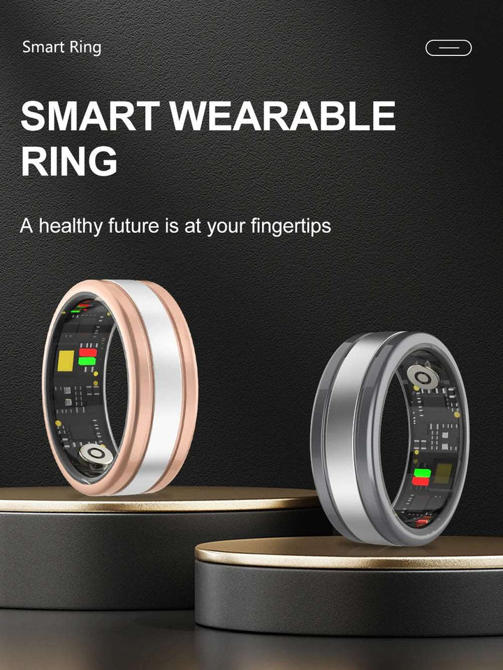 New Smart Ring for Men Women Heart Rate and Blood Oxygen Sleep Monitor Waterproof for Android IOS