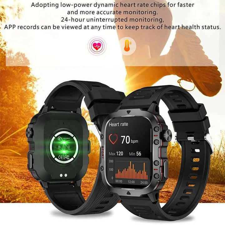 Fashion Smart Watch 1.96" Screen 420 MAh Bluetooth Call Voice Assistant Watch Sports Fitness 3TAM Waterproof Smartwatch For Men