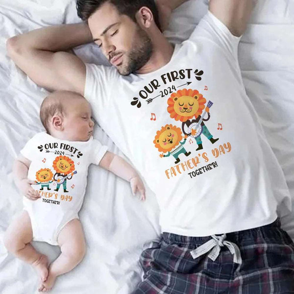 First Father's Day  Dad T Shirt & Infant Bodysuit