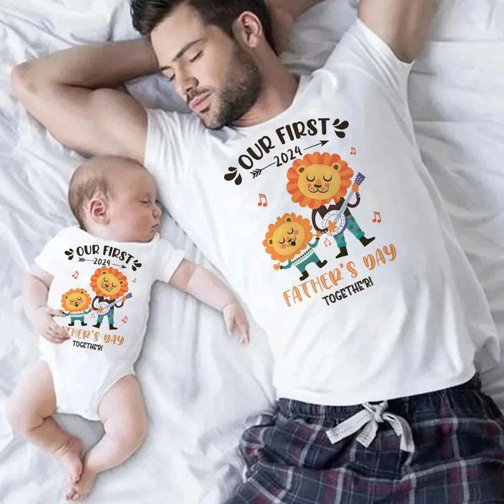 First Father's Day  Dad T Shirt & Infant Bodysuit