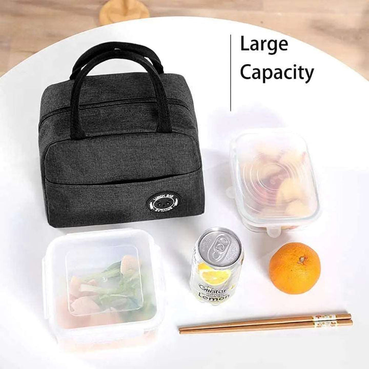 Lunch Bag Gold Letter Print Insulated Cold Picnic Carry Case Thermal Portable Lunch Box Bento Pouch Food Container Storage Bags