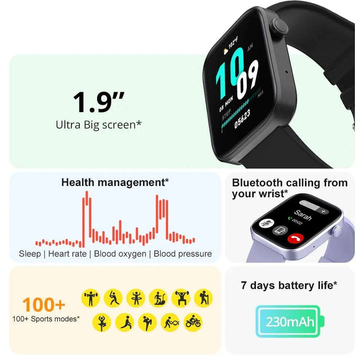 Smartwatch Health Monitoring  Waterproof  Voice Assistant for women & men