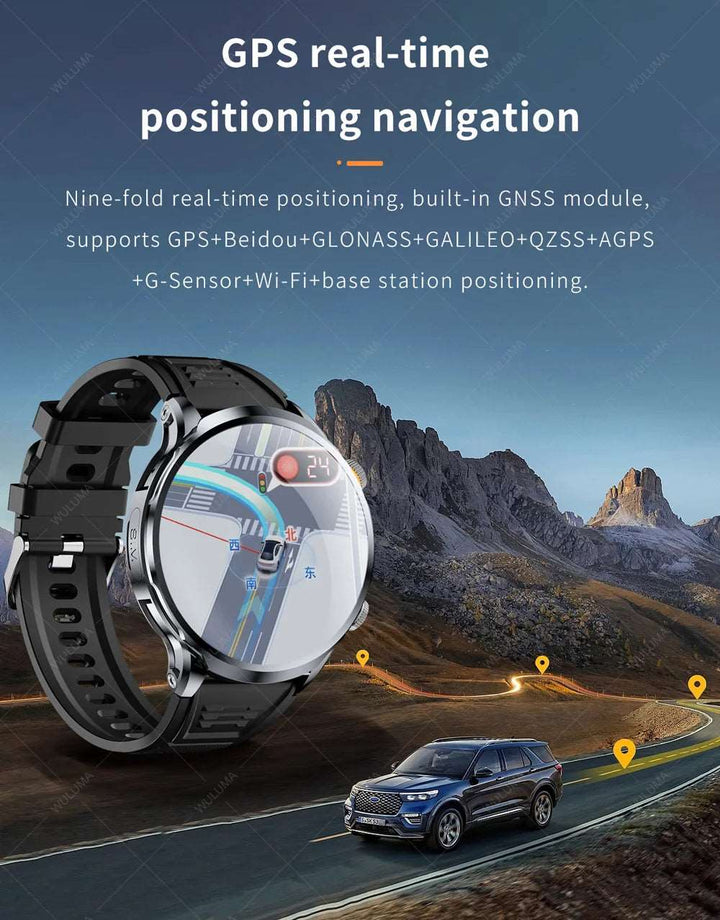 1.95-inch 3D 4G Network Smart Watch SIM Card Google Play Download APP Camera GPS WIFI NFC Call Android Men Women Smartwatch