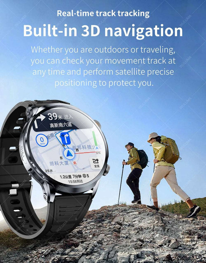 1.95-inch 3D 4G Network Smart Watch SIM Card Google Play Download APP Camera GPS WIFI NFC Call Android Men Women Smartwatch