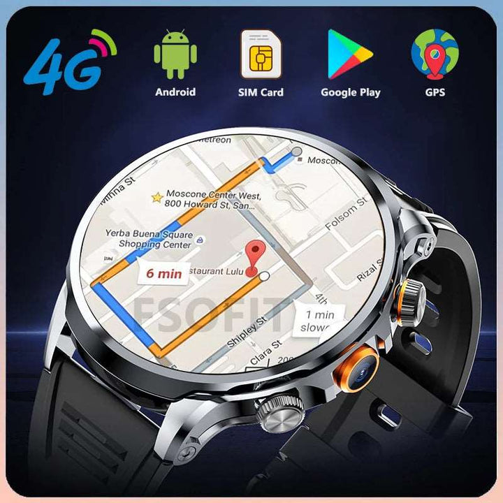 1.95-inch 3D 4G Network Smart Watch SIM Card Google Play Download APP Camera GPS WIFI NFC Call Android Men Women Smartwatch